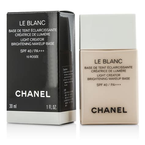 chanel le blanc brightening makeup base rosse|LE BLANC LA BASE LÉGÈRE .